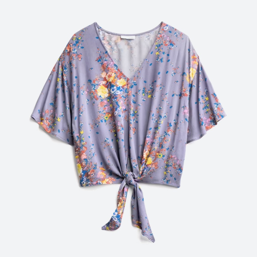 Stitch Fix LUQ floral print tie front blouse